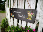 Personalised garden sign decoration - Printed onto high quality Welsh slate - great gift for garden lover - Gardening - rockery - yard art