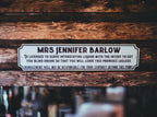 Personalised license to serve alcohol sign - Novelty - Home bar - Perfect gift - Kitchen - dining room - Garden bar - Hot tub - Beer - Gin