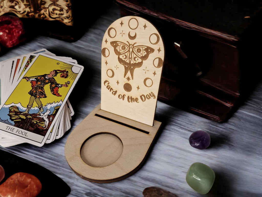 Tarot card of the day candle display - Alter stand - Oracle - Spread board - Fortune teller - Sun and Moon - Spiritualist - Witchy - Wiccan