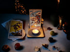 Tarot card of the day candle display - Alter stand - Oracle - Spread board - Fortune teller - Sun and Moon - Spiritualist - Witchy - Wiccan