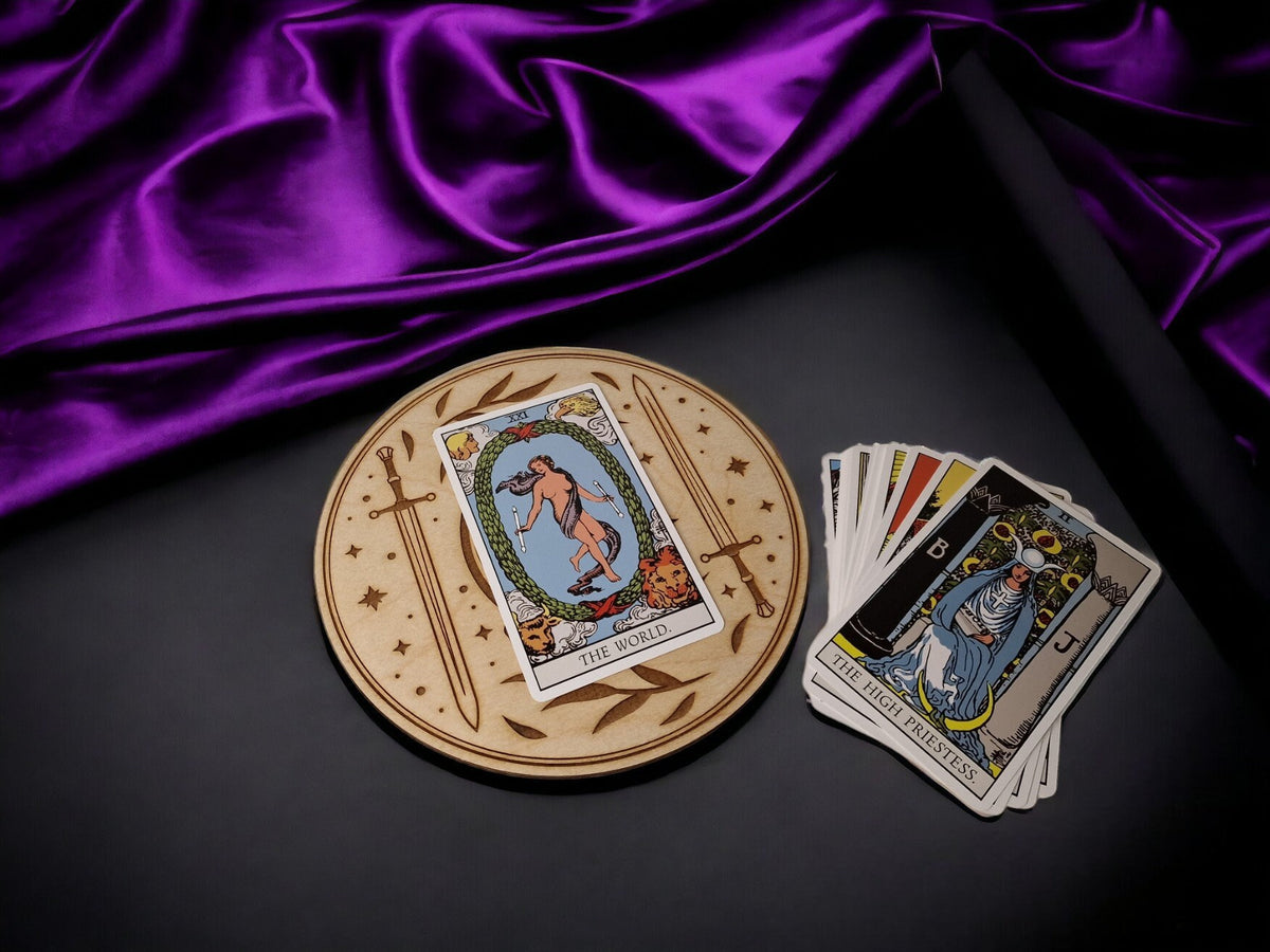 Tarot card of the day display - Alter stand - Angel - Oracle - Spread board - Fortune teller - Sun and Moon - Spiritualist - Witchy - Wiccan