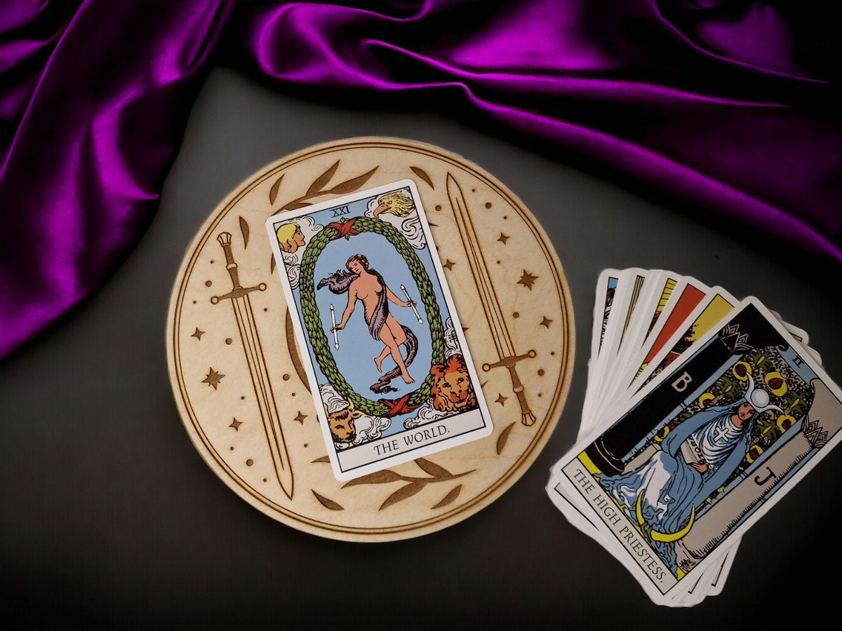 Tarot card of the day display - Alter stand - Angel - Oracle - Spread board - Fortune teller - Sun and Moon - Spiritualist - Witchy - Wiccan