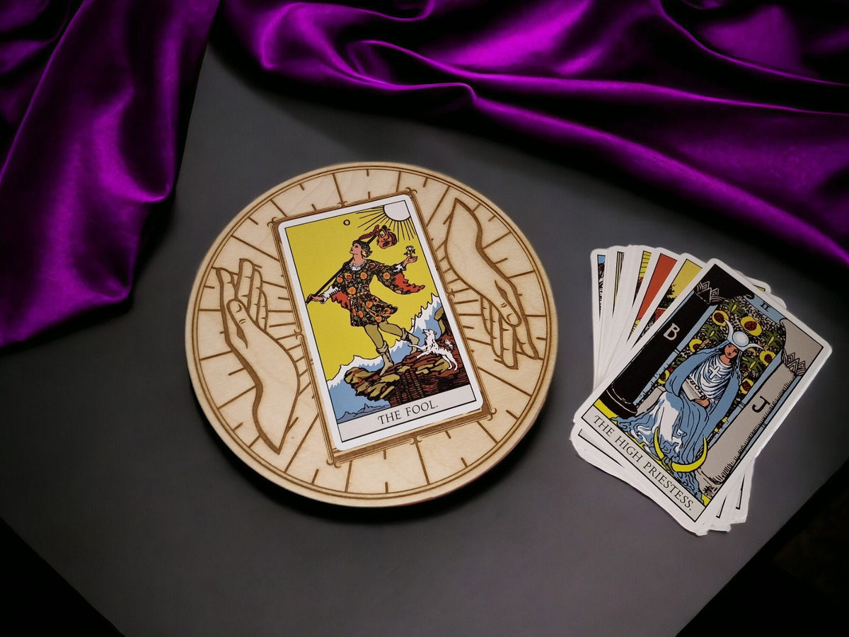 Tarot card of the day display - Alter stand - Angel - Oracle - Spread board - Fortune teller - Sun and Moon - Spiritualist - Witchy - Wiccan