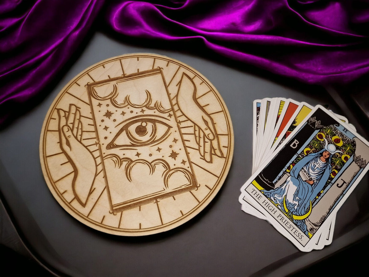 Tarot card of the day display - Alter stand - Angel - Oracle - Spread board - Fortune teller - Sun and Moon - Spiritualist - Witchy - Wiccan