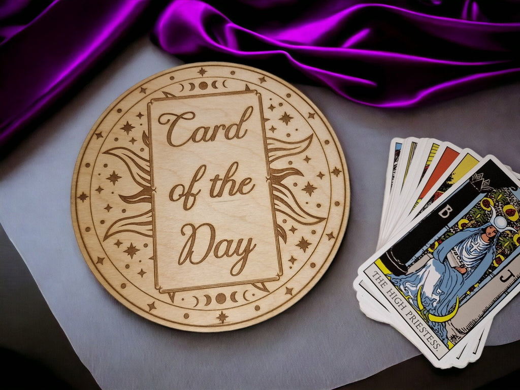 Tarot card of the day display - Alter stand - Angel - Oracle - Spread board - Fortune teller - Sun and Moon - Spiritualist - Witchy - Wiccan