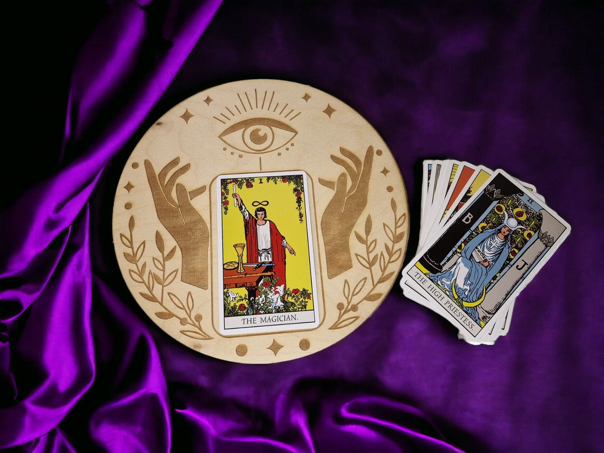 Tarot card of the day display - Alter stand - Angel - Oracle - Spread board - Fortune teller - Sun and Moon - Spiritualist - Witchy - Wiccan
