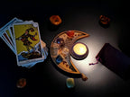 Crystal tray Trinket candle display - Tarot - Pentagram - Ouija - Fortune - Sun and Moon - Spiritualist - Witchy - Wiccan - Healing - Pagan