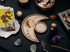 Crystal tray Trinket candle display - Tarot - Pentagram - Ouija - Fortune - Sun and Moon - Spiritualist - Witchy - Wiccan - Healing - Pagan