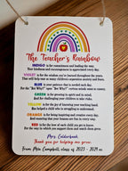 Personalised Teacher hanging ornament - End of term - Appreciation gift - Thank you present - Leaving - Graduation - Pre-school - Nursery