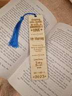 Personalised wooden bookmark - Choice of 4 designs -Teacher thank you gift - Graduation - Teacher - Teaching - End of term present.
