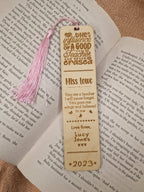 Personalised wooden bookmark - Choice of 4 designs -Teacher thank you gift - Graduation - Teacher - Teaching - End of term present.