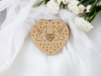 Personalised Ring Box - Ceremony - Best man - Hearth - Wooden engraved - Rustic Wedding - Sentimental keepsake - Something new - Page boy