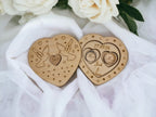 Personalised Ring Box - Ceremony - Best man - Hearth - Wooden engraved - Rustic Wedding - Sentimental keepsake - Something new - Page boy