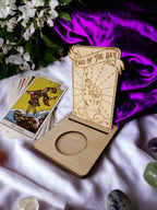 Tarot card of the day candle display - Alter stand - Oracle - Spread board - Fortune teller - Sun and Moon - Spiritualist - Witchy - Wiccan