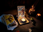Tarot card of the day candle display - Alter stand - Oracle - Spread board - Fortune teller - Sun and Moon - Spiritualist - Witchy - Wiccan
