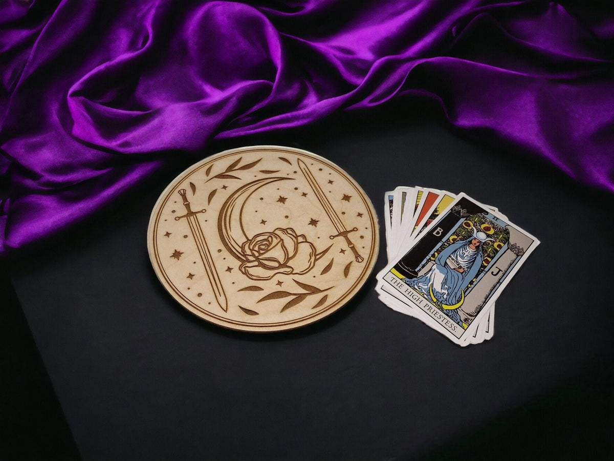 Tarot card of the day display - Alter stand - Angel - Oracle - Spread board - Fortune teller - Sun and Moon - Spiritualist - Witchy - Wiccan