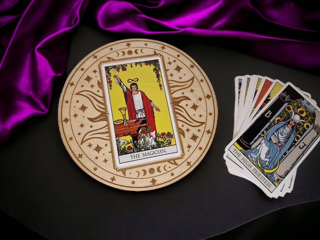 Tarot card of the day display - Alter stand - Angel - Oracle - Spread board - Fortune teller - Sun and Moon - Spiritualist - Witchy - Wiccan