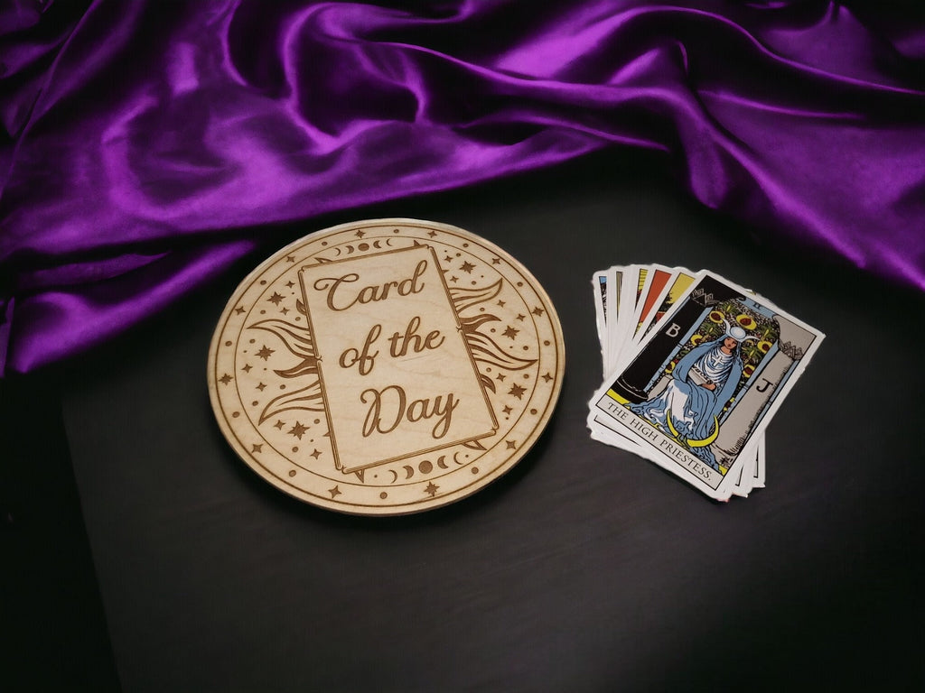 Tarot card of the day display - Alter stand - Angel - Oracle - Spread board - Fortune teller - Sun and Moon - Spiritualist - Witchy - Wiccan