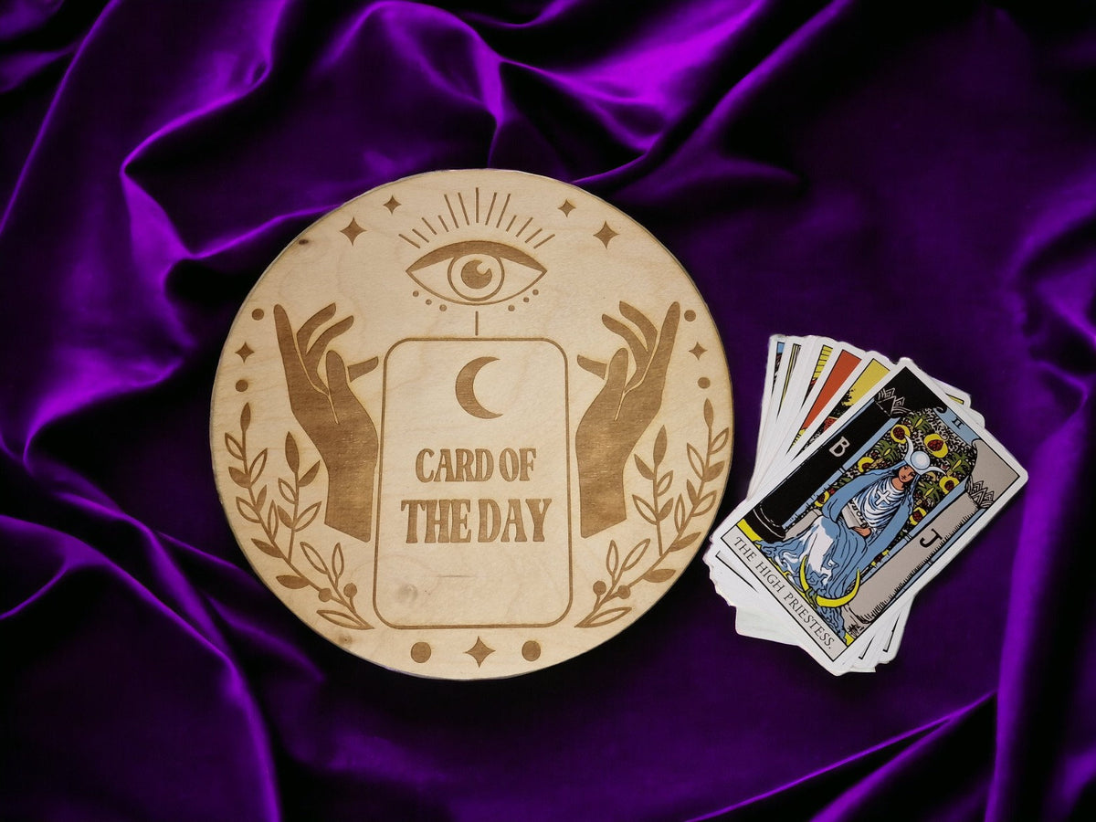Tarot card of the day display - Alter stand - Angel - Oracle - Spread board - Fortune teller - Sun and Moon - Spiritualist - Witchy - Wiccan