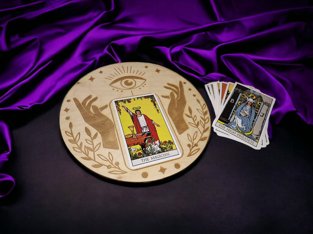 Tarot card of the day display - Alter stand - Angel - Oracle - Spread board - Fortune teller - Sun and Moon - Spiritualist - Witchy - Wiccan