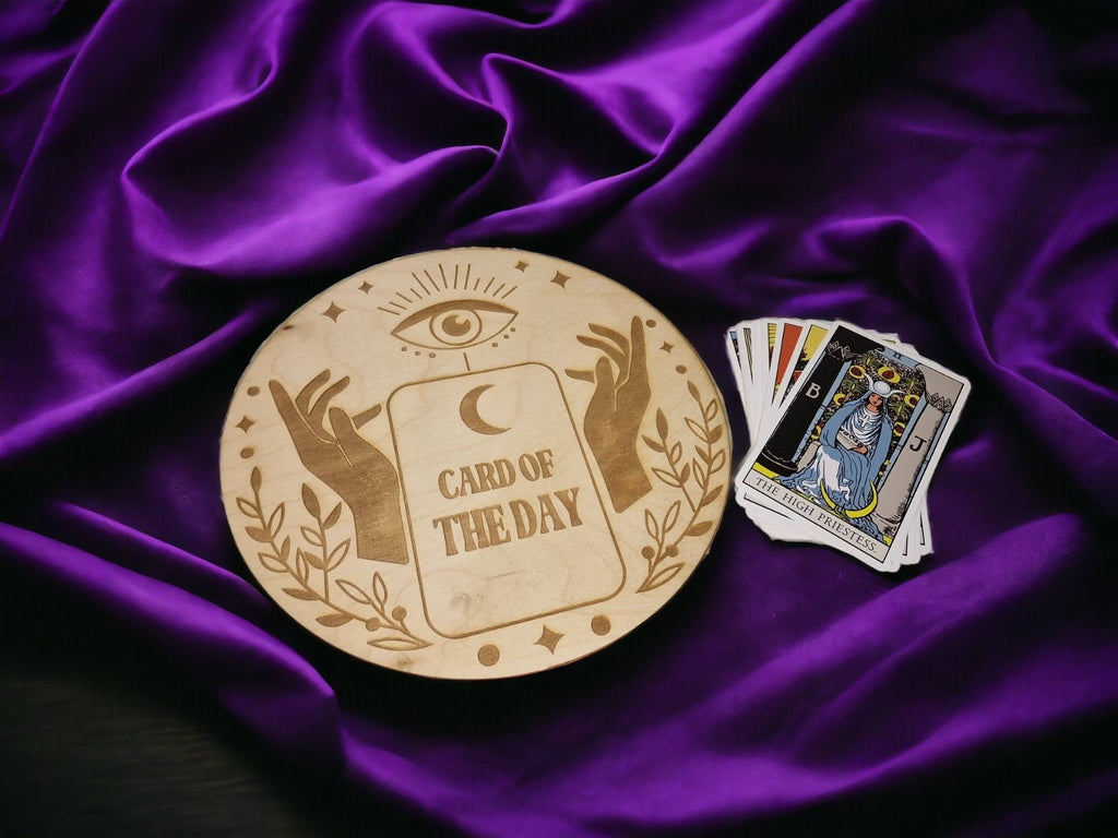 Tarot card of the day display - Alter stand - Angel - Oracle - Spread board - Fortune teller - Sun and Moon - Spiritualist - Witchy - Wiccan
