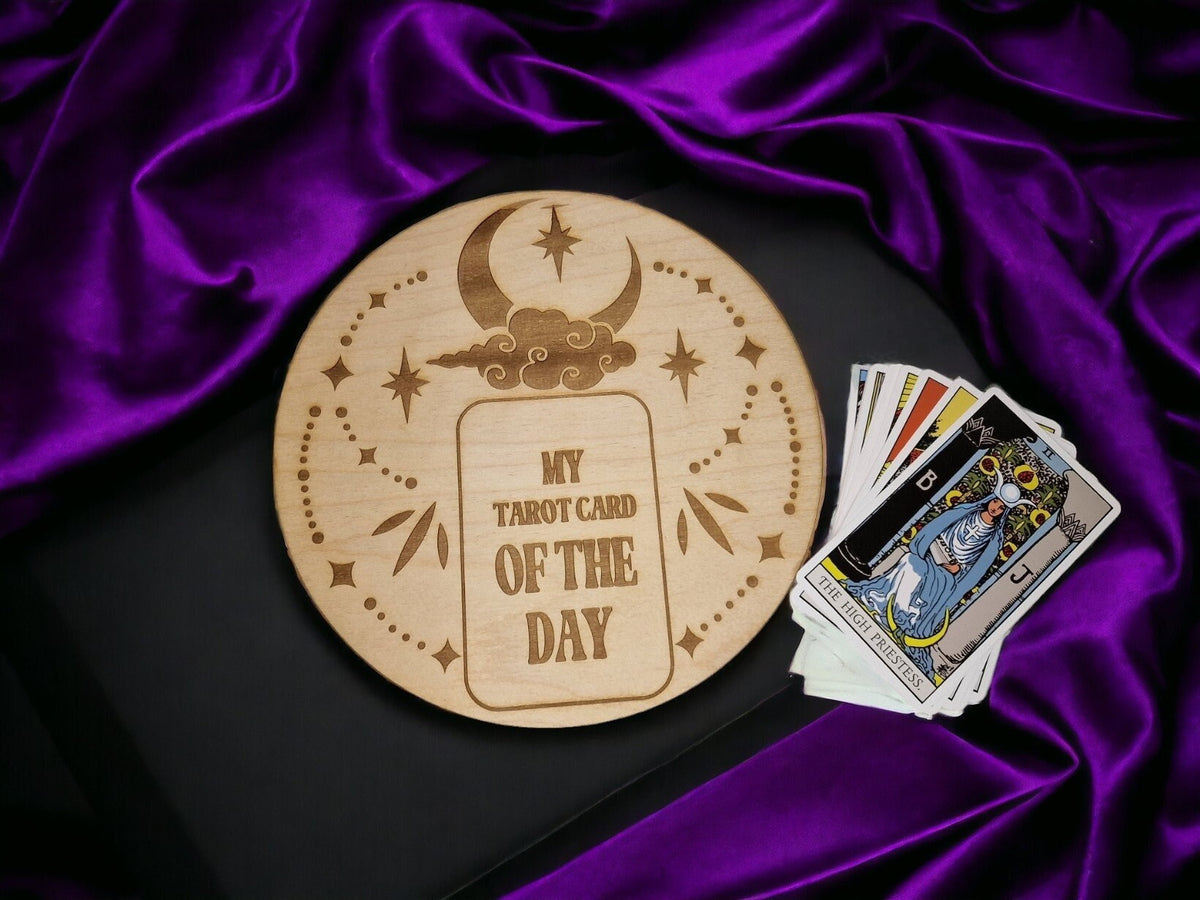 Tarot card of the day display - Alter stand - Angel - Oracle - Spread board - Fortune teller - Sun and Moon - Spiritualist - Witchy - Wiccan