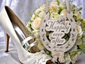 Personalised Lucky Horseshoe Wedding Gift - Mr & Mrs - Present - Bouquet - Marriage Gifts - Decoration Ornament - Keepsake - Sentimental