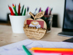 Personalised wooden gift card holder - Teacher thank you gift - graduation - Coffee - teaching - Voucher - end of term present