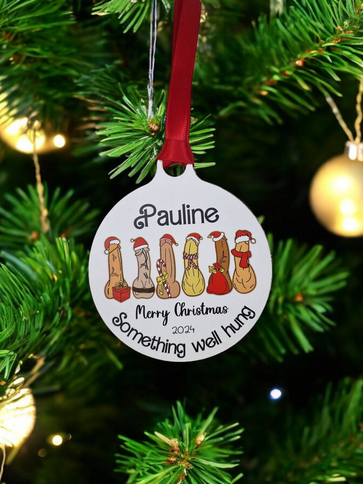 Personalised Adult Willie bauble - XXX - Funny - Christmas tree decoration - Secret Santa - Gift - Decor - Wife - Present - Novelty - Friend