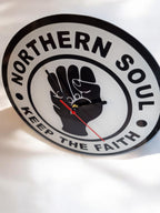 Northern Soul Light Up Clock - Night light - Lamp - Bar - Man Cave - Cafe - Wall art - Music - DJ - Retro - Vintage - Wigan Casino