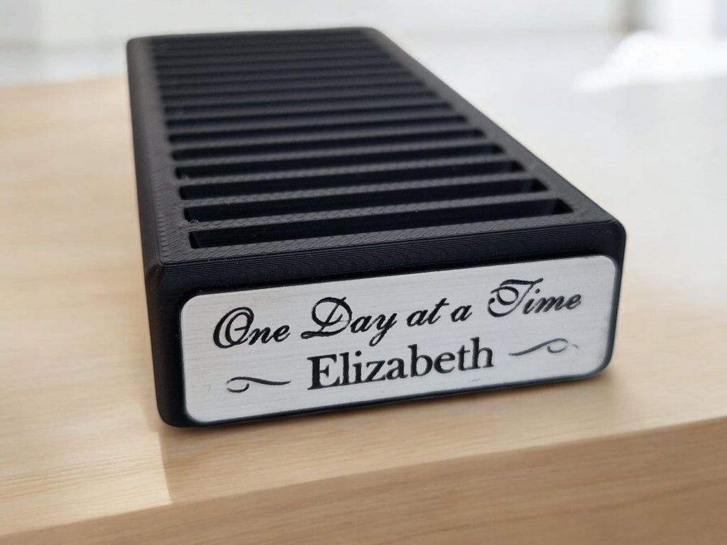 Personalised Recovery Token Display - Chips - Personalized Serenity Prayer Recovery Chip Holder - AA display - Sobriety - Ornament - Coins