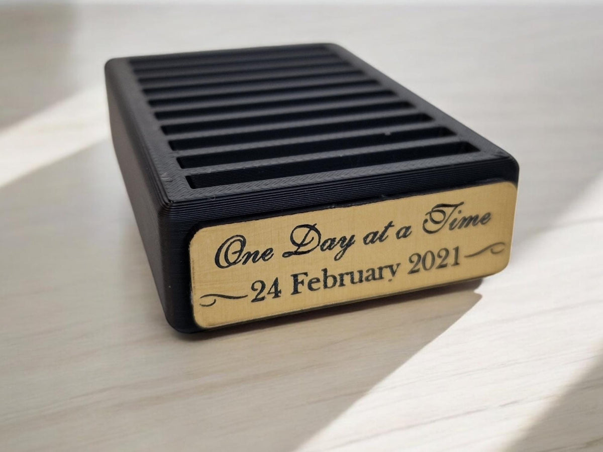 Personalised Recovery Token Display - Chips - Personalized Serenity Prayer Recovery Chip Holder - AA display - Sobriety - Ornament - Coins