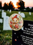 Personalised Christmas Tree Grave Marker Stake - Child's - Temporary headstone, outdoor, remembering - Baby - Kids - Angel - Xmas Gift