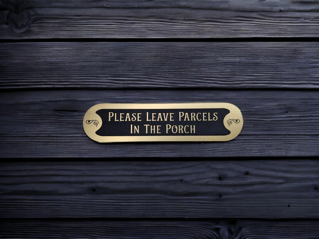 Personalised Parcel Sign decoration - Parcel delivery - Home gift - House warming - Your wording - Amazon - Package delivery - Plaque - Gold