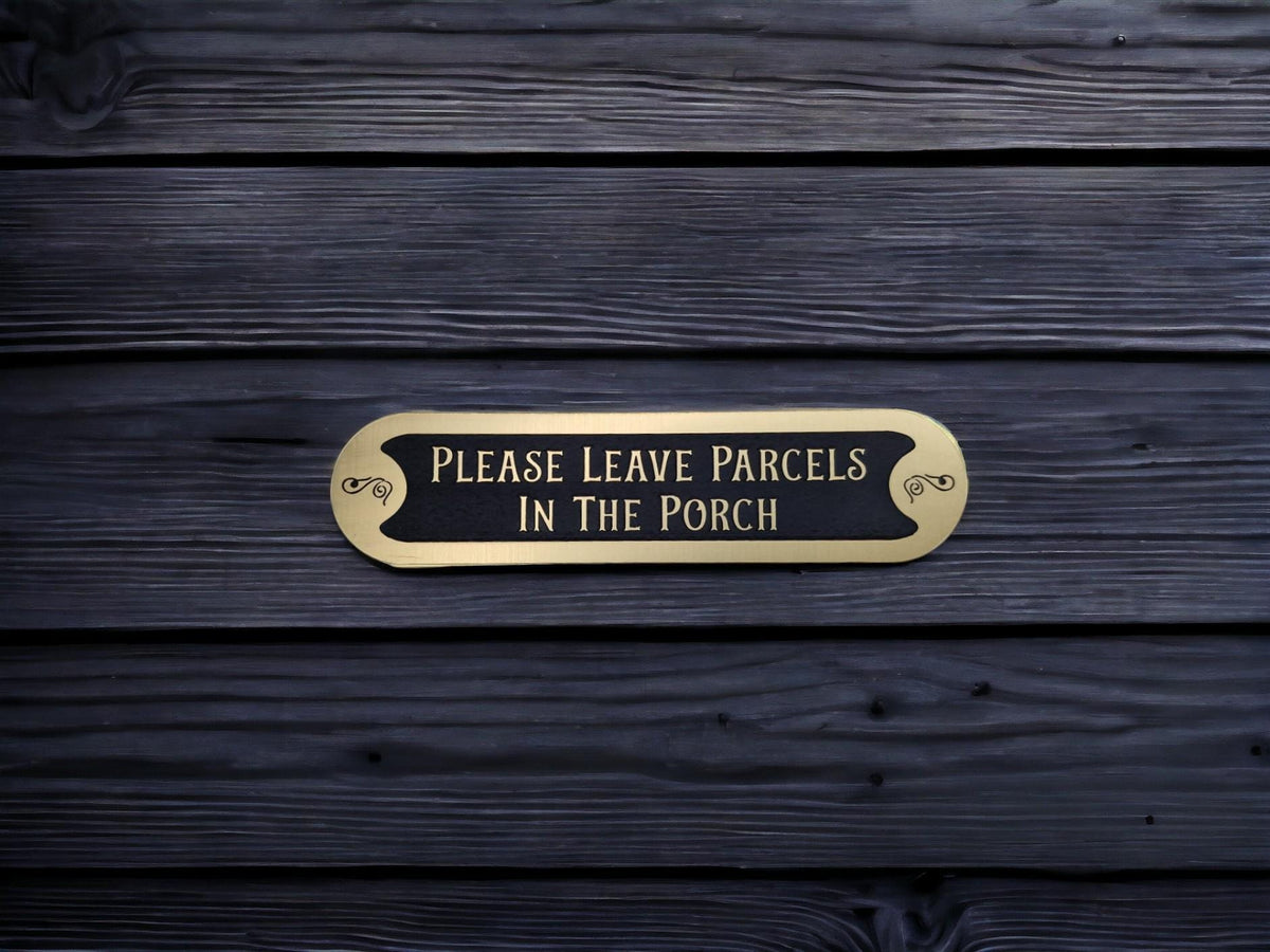 Personalised Parcel Sign decoration - Parcel delivery - Home gift - House warming - Your wording - Amazon - Package delivery - Plaque - Gold