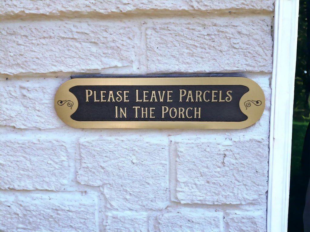 Personalised Parcel Sign decoration - Parcel delivery - Home gift - House warming - Your wording - Amazon - Package delivery - Plaque - Gold