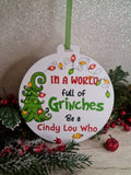 large bauble style sign - christmas plaque - xmas decoration - decor - gift - present - festive - cute decor - Movie - Xmas - Fun - Family