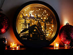 Stunning Illuminated large display bauble - Santa Claus - Night light - Christmas - Decoration - Plaque - Xmas - Gift - Present - LED Lamp