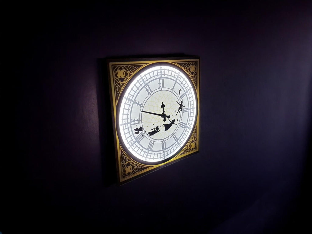Big Ben Fairytale Illuminated Clock - Night light - Lamp - Wall art - Child's Bedroom Decor - Decoration - Fairies - Magical - Bespoke