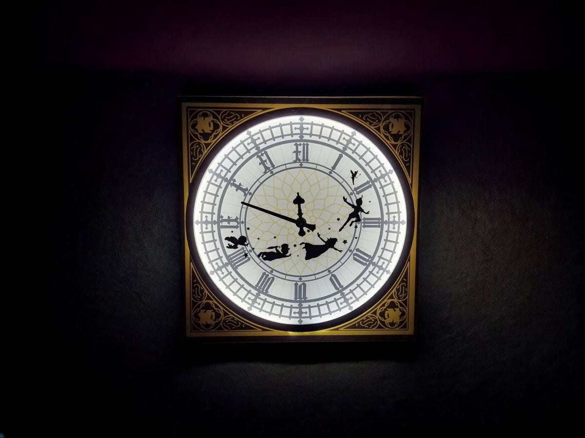 Big Ben Fairytale Illuminated Clock - Night light - Lamp - Wall art - Child's Bedroom Decor - Decoration - Fairies - Magical - Bespoke