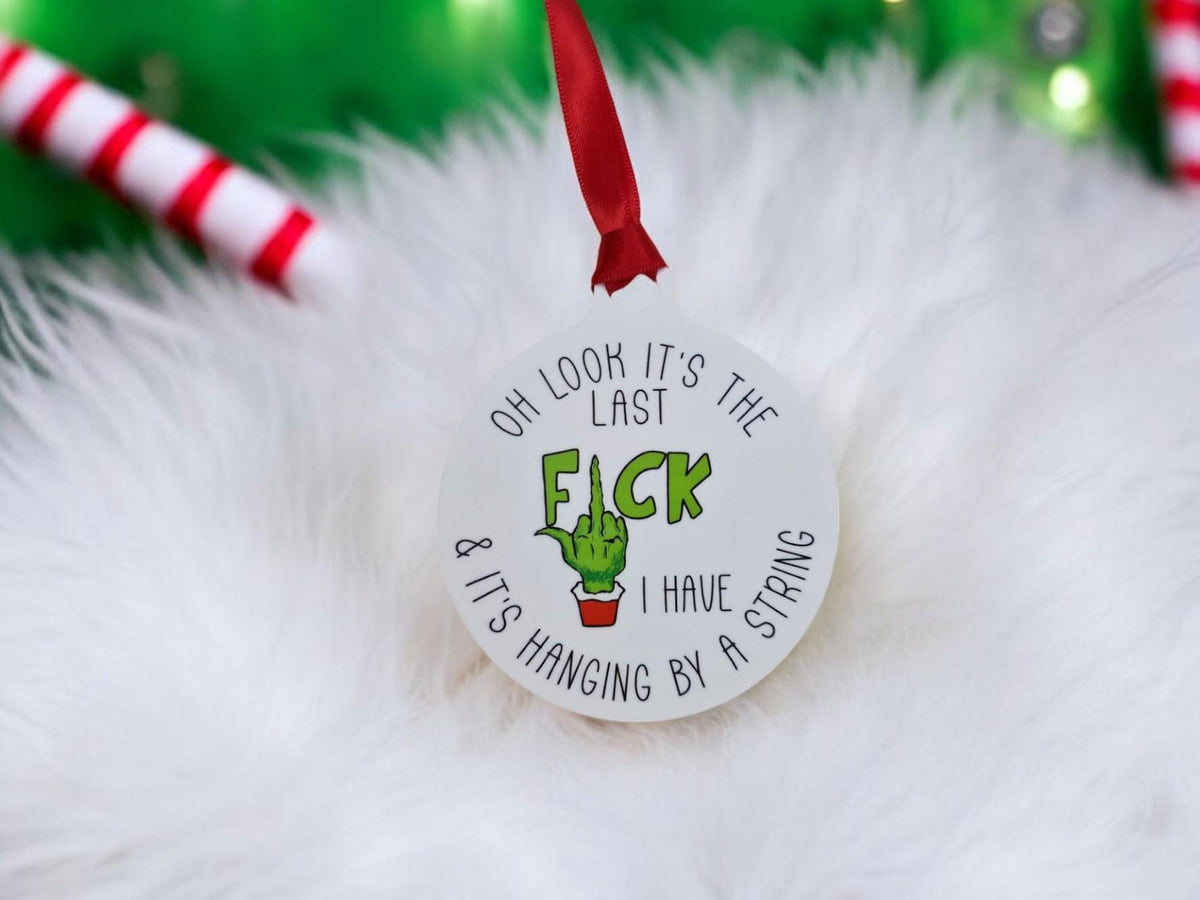Funny Novelty last fuck bauble - Decoration - Stocking filler - Anniversary - Gift - Present - Bad Year - keepsake - memory - Secret Santa