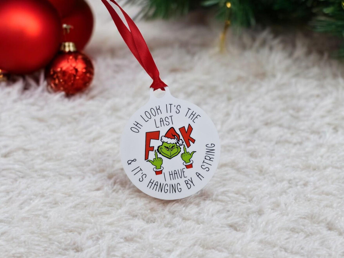 Funny Novelty last fuck bauble - Decoration - Stocking filler - Anniversary - Gift - Present - Bad Year - keepsake - memory - Secret Santa