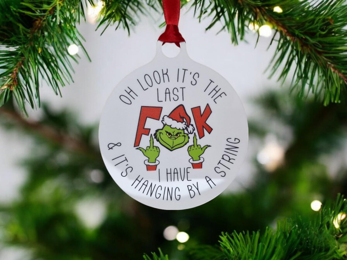 Funny Novelty last fuck bauble - Decoration - Stocking filler - Anniversary - Gift - Present - Bad Year - keepsake - memory - Secret Santa
