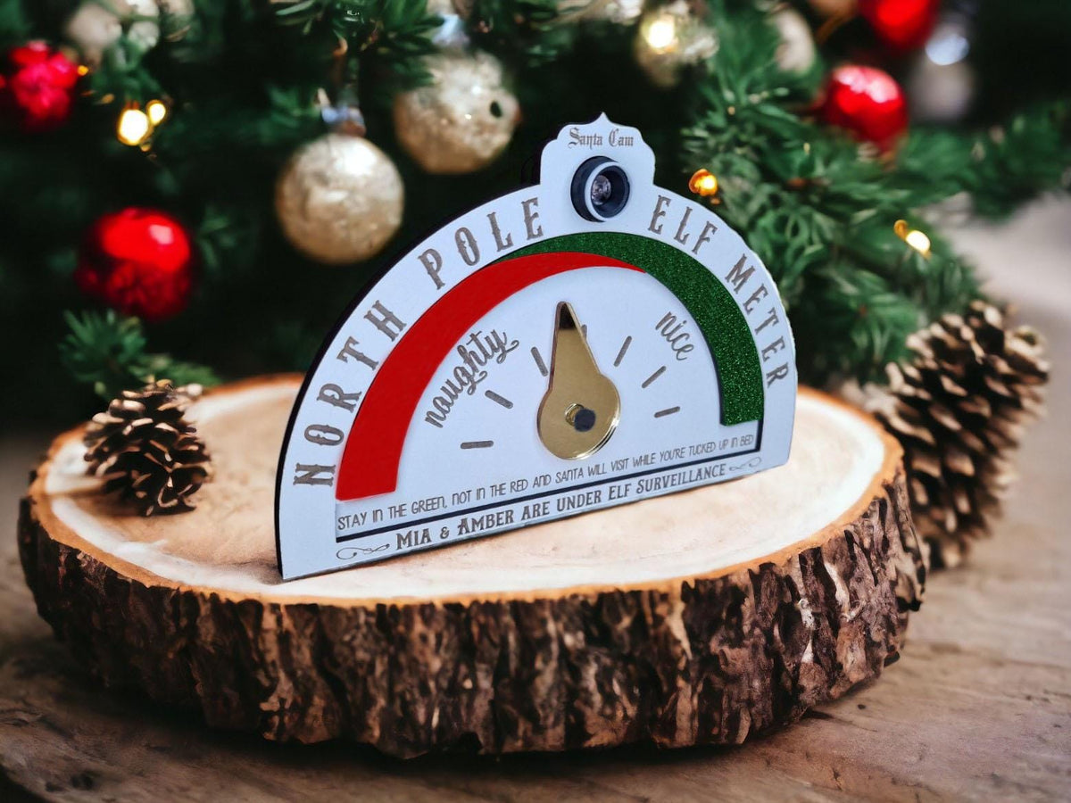 Personalised Santa Cam - Naughty - Elf - Surveillance - Sign - Christmas Decoration - Plaque - Xmas - Gift - Present - Countdown - Camera