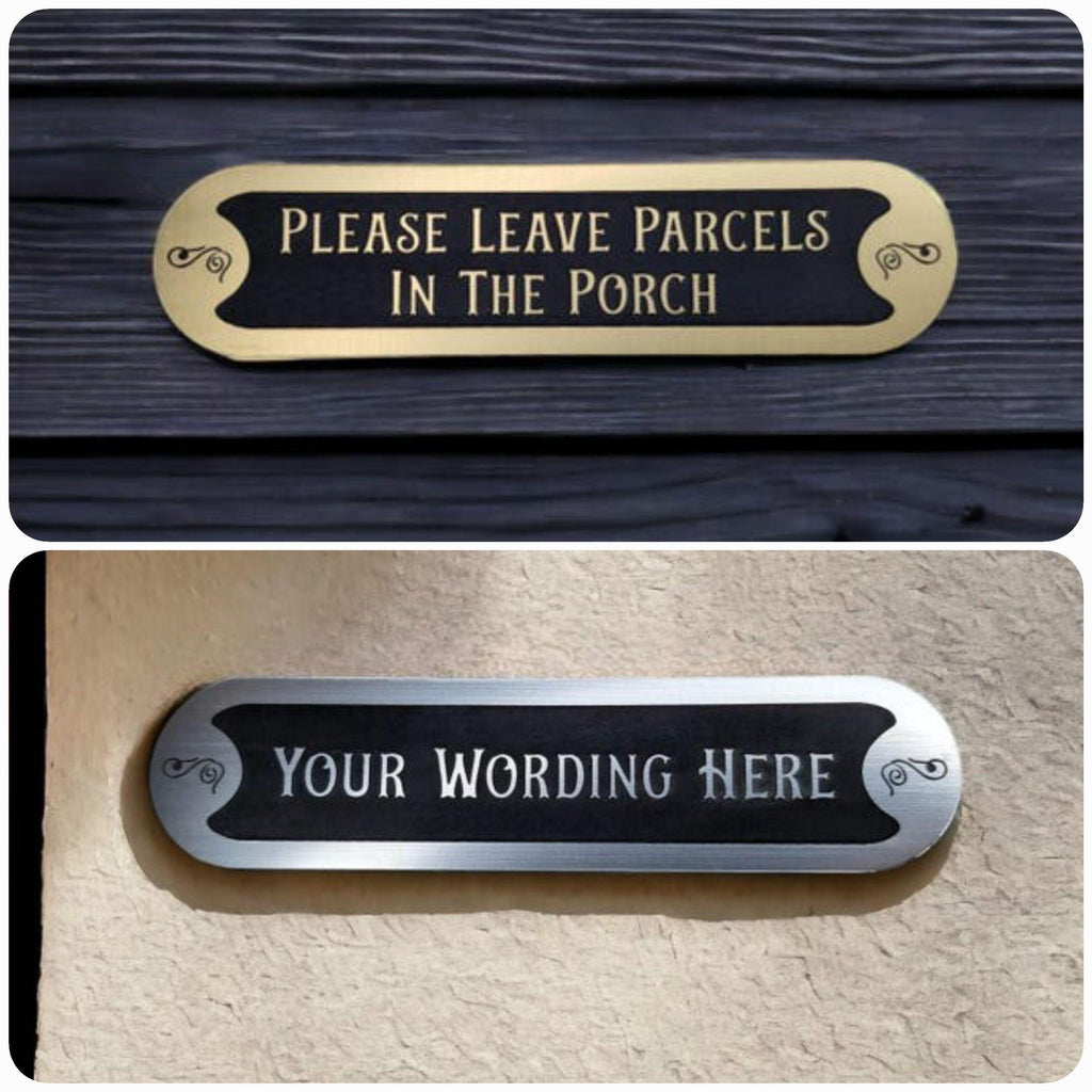 Personalised Parcel Sign decoration - Parcel delivery - Home gift - House warming - Your wording - Amazon - Package delivery - Plaque - Gold