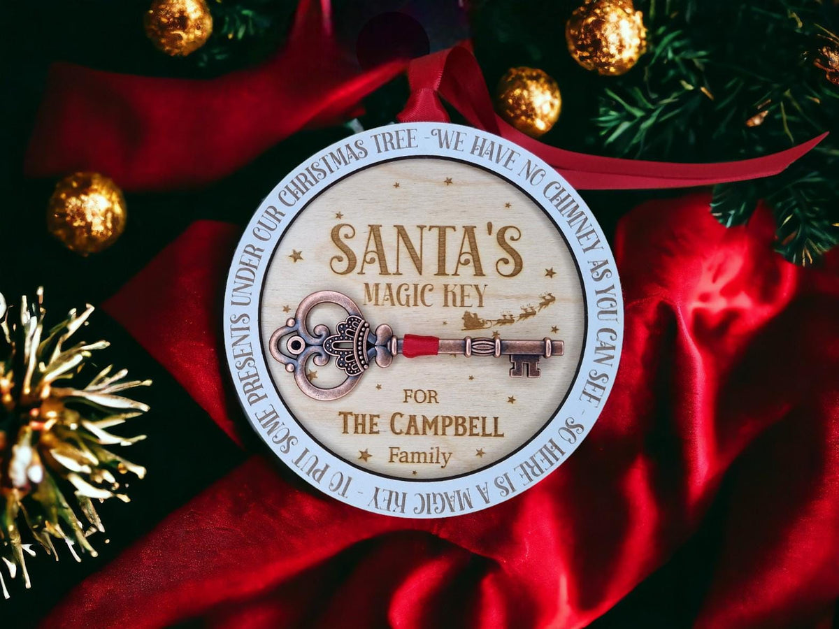 Personalised Santa's Magic key - great stocking filler - Christmas eve box - lost button - driving license - keepsake - first christmas