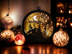 Stunning Illuminated large display bauble - Santa Claus - Night light - Christmas - Decoration - Plaque - Xmas - Gift - Present - LED Lamp