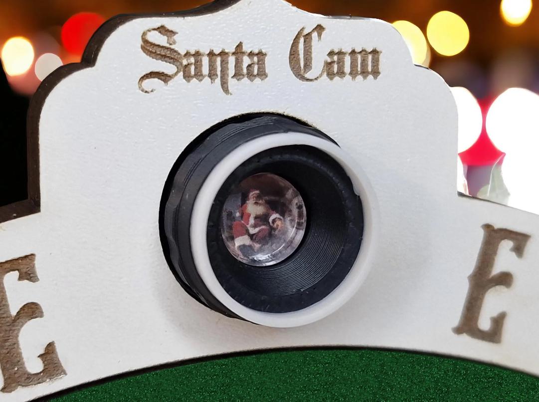 Personalised Santa Cam - Naughty - Elf - Surveillance - Sign - Christmas Decoration - Plaque - Xmas - Gift - Present - Countdown - Camera