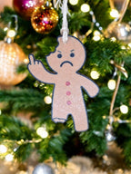 Angry Gingerbread Man - Woman - Naughty - Bauble - Xmas - Gift - Present - Countdown - Novelty - Fun - Joke - Decoration - Xmas - Secret