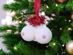 Novelty Tinsel Tits Adult Bauble - Christmas Tree Decoration - Boobs - Breast - Birthday - Gift - Present - Bespoke - Funny - Prank - Xmas